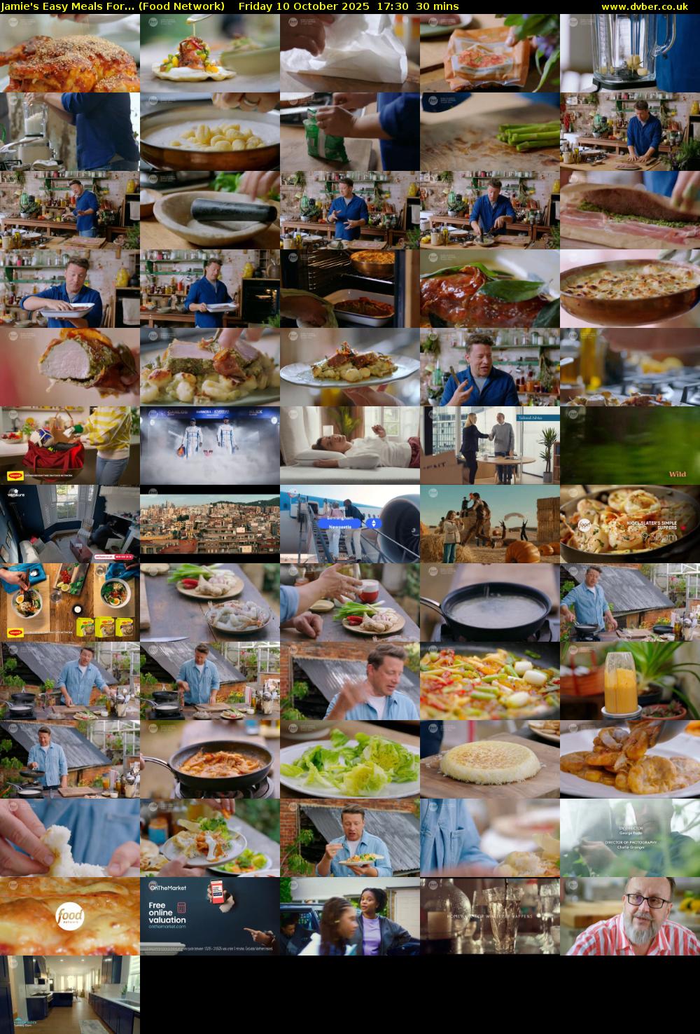 Jamie's Easy Meals For... (Food Network) Friday 10 October 2025 17:30 - 18:00