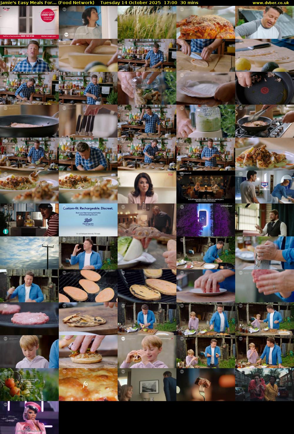 Jamie's Easy Meals For... (Food Network) Tuesday 14 October 2025 17:00 - 17:30