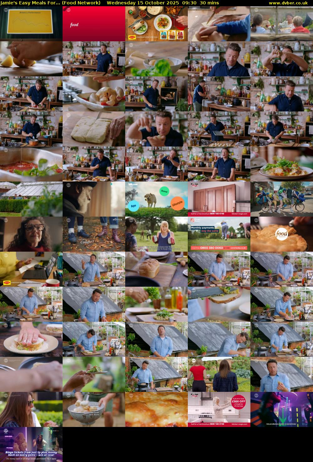 Jamie's Easy Meals For... (Food Network) Wednesday 15 October 2025 09:30 - 10:00