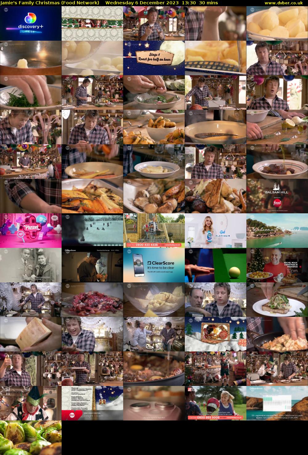 Jamie's Family Christmas (Food Network) Wednesday 6 December 2023 13:30 - 14:00