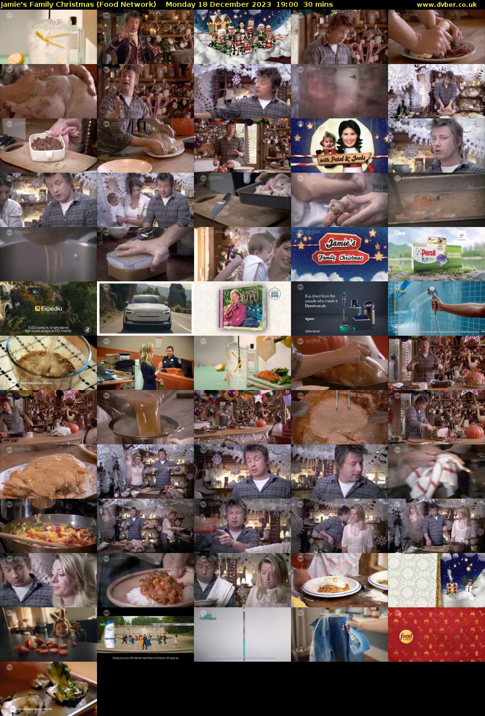 Jamie's Family Christmas (Food Network) Monday 18 December 2023 19:00 - 19:30