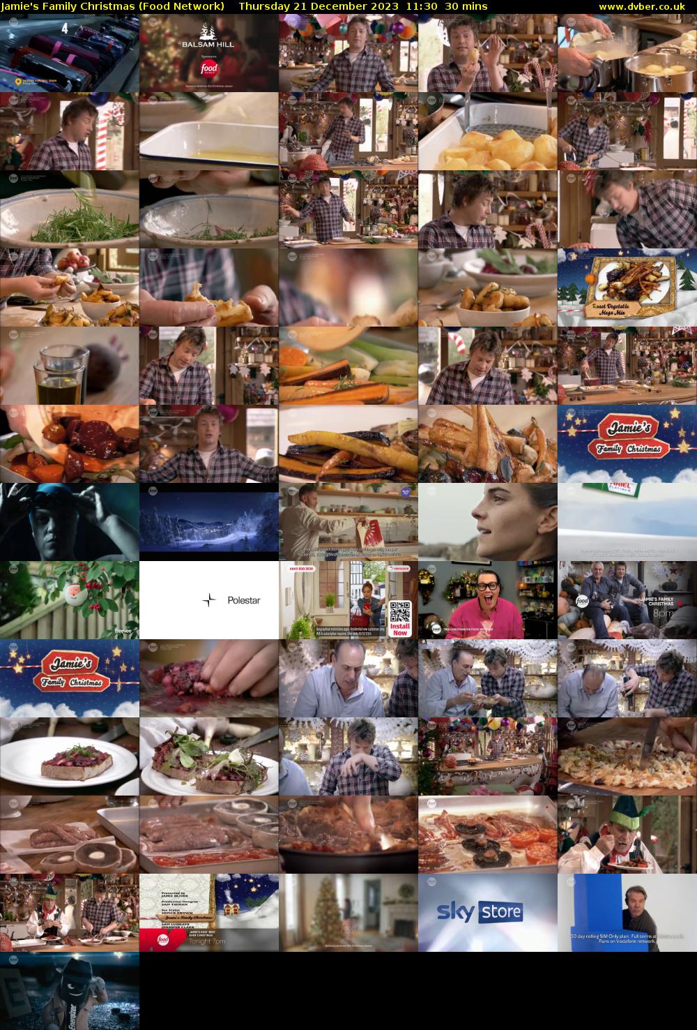 Jamie's Family Christmas (Food Network) Thursday 21 December 2023 11:30 - 12:00