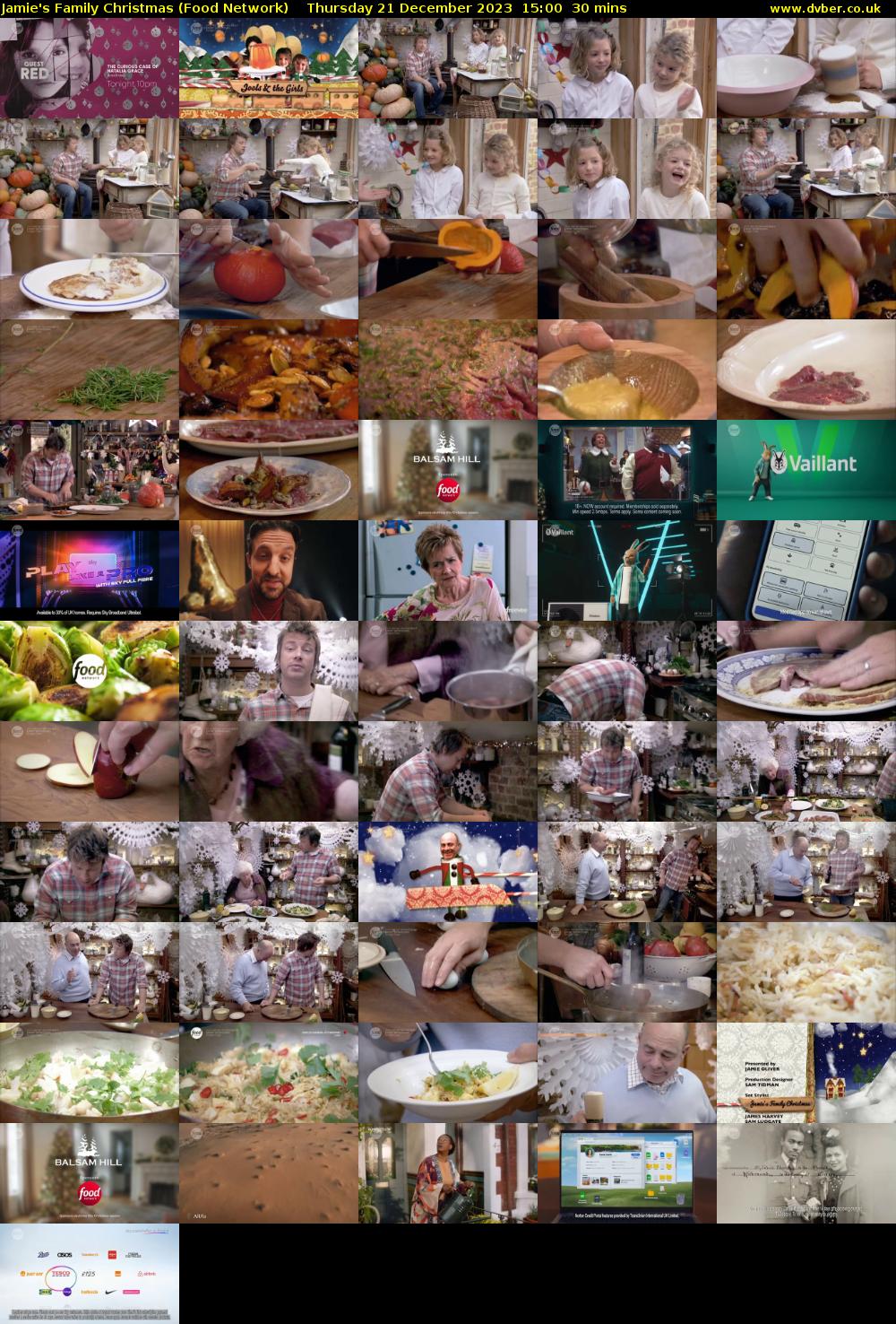 Jamie's Family Christmas (Food Network) Thursday 21 December 2023 15:00 - 15:30