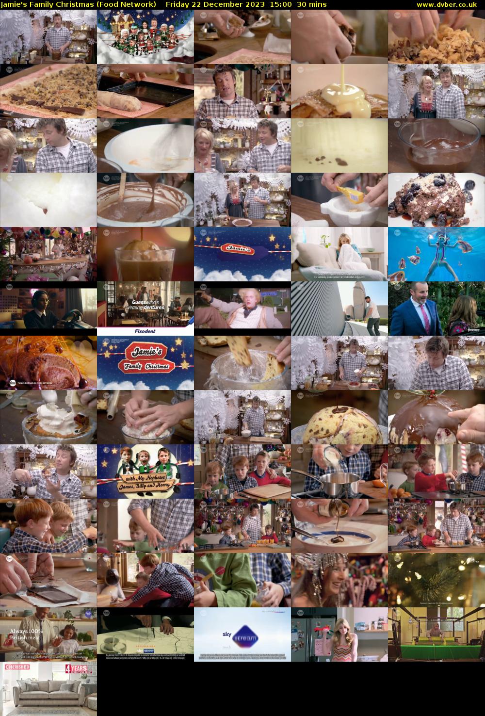 Jamie's Family Christmas (Food Network) Friday 22 December 2023 15:00 - 15:30