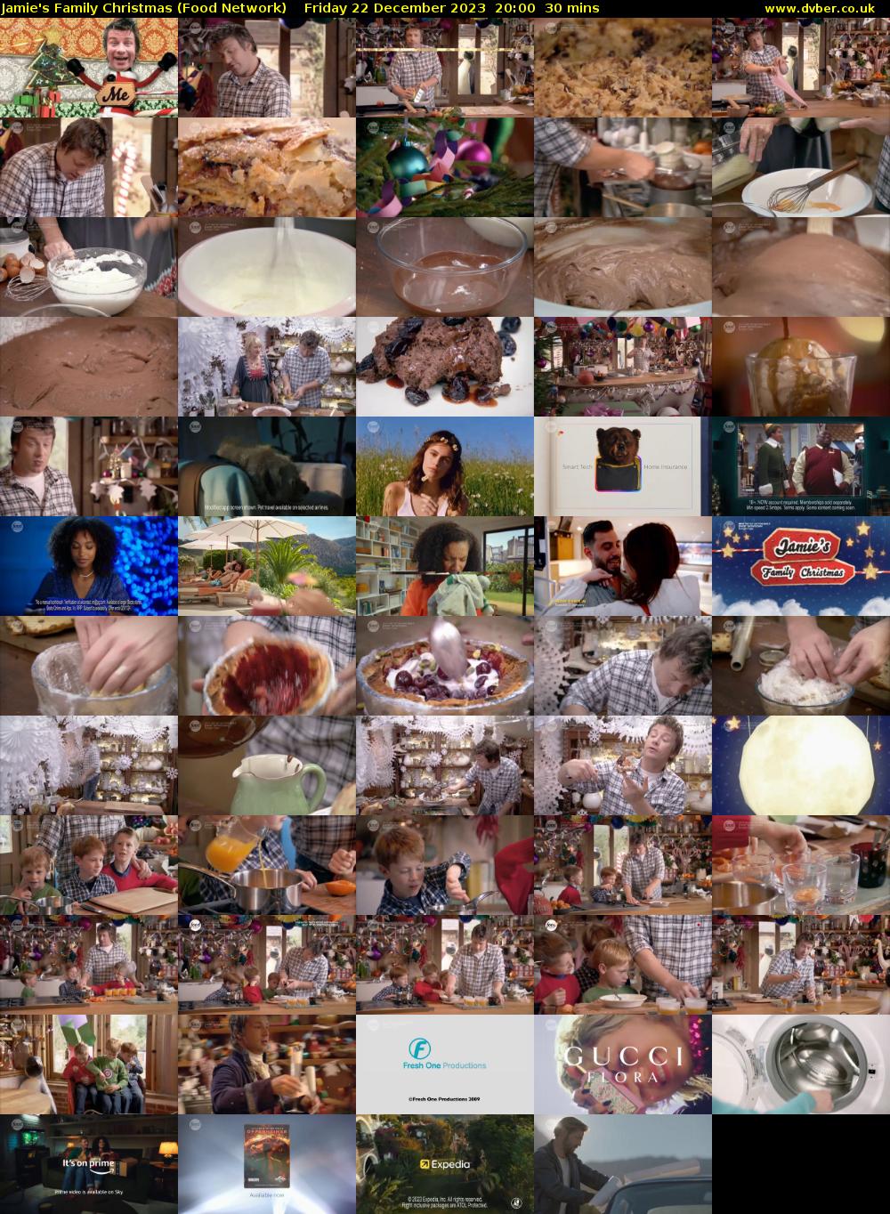 Jamie's Family Christmas (Food Network) Friday 22 December 2023 20:00 - 20:30