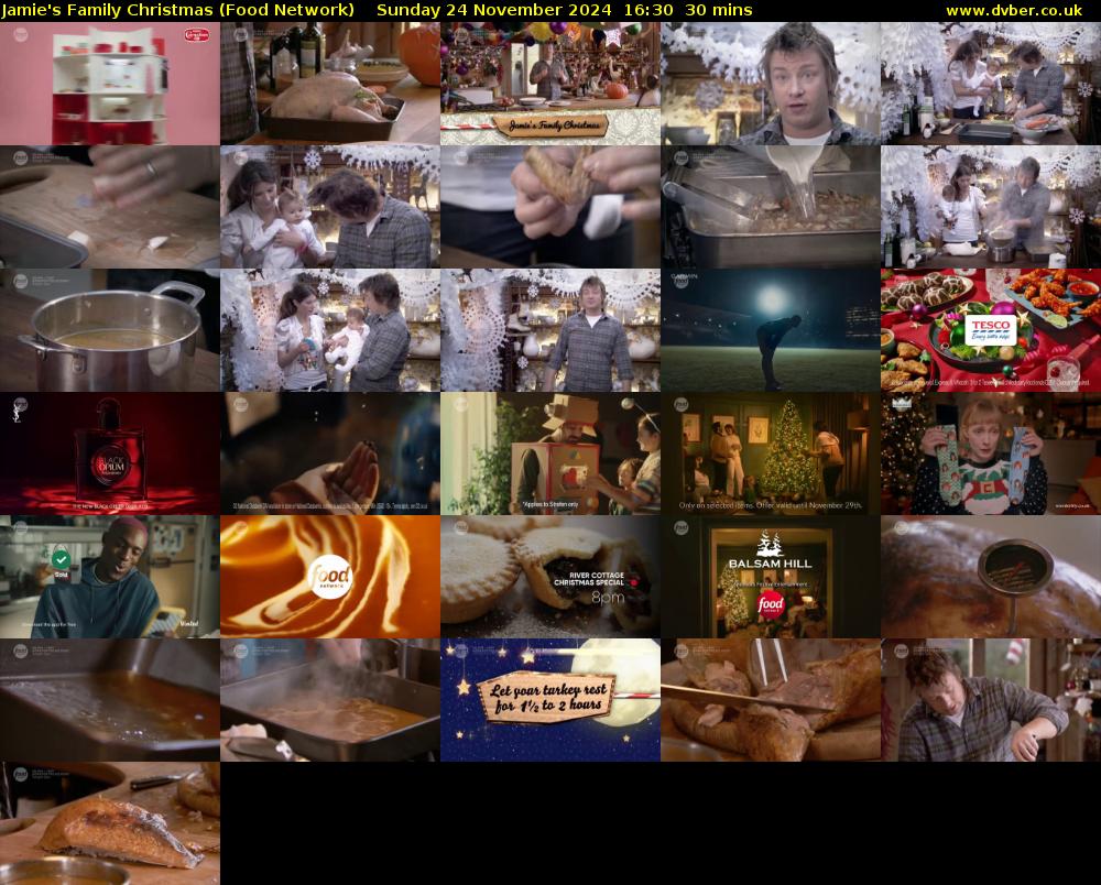 Jamie's Family Christmas (Food Network) Sunday 24 November 2024 16:30 - 17:00