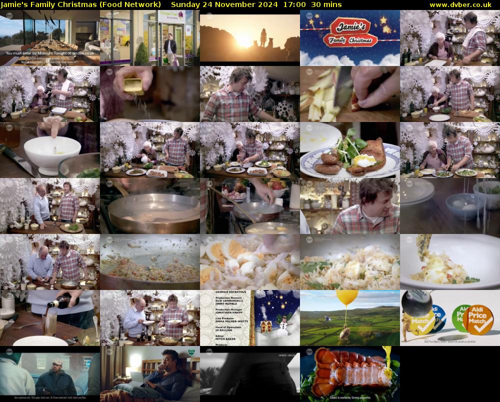 Jamie's Family Christmas (Food Network) Sunday 24 November 2024 17:00 - 17:30