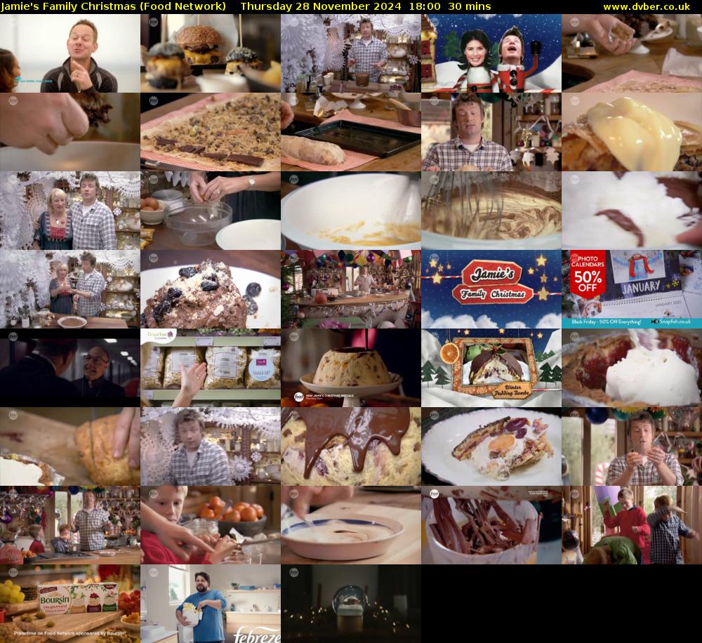 Jamie's Family Christmas (Food Network) Thursday 28 November 2024 18:00 - 18:30