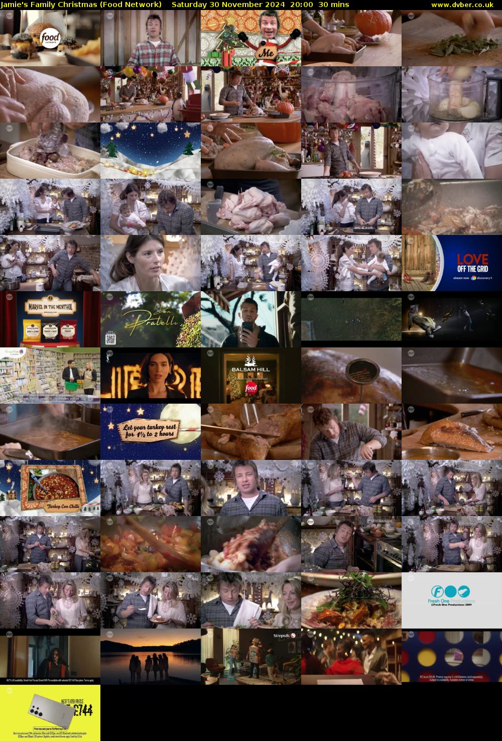 Jamie's Family Christmas (Food Network) Saturday 30 November 2024 20:00 - 20:30