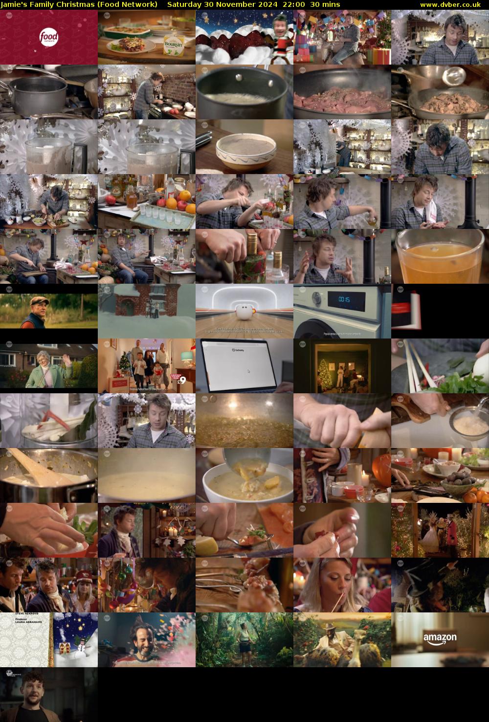 Jamie's Family Christmas (Food Network) Saturday 30 November 2024 22:00 - 22:30