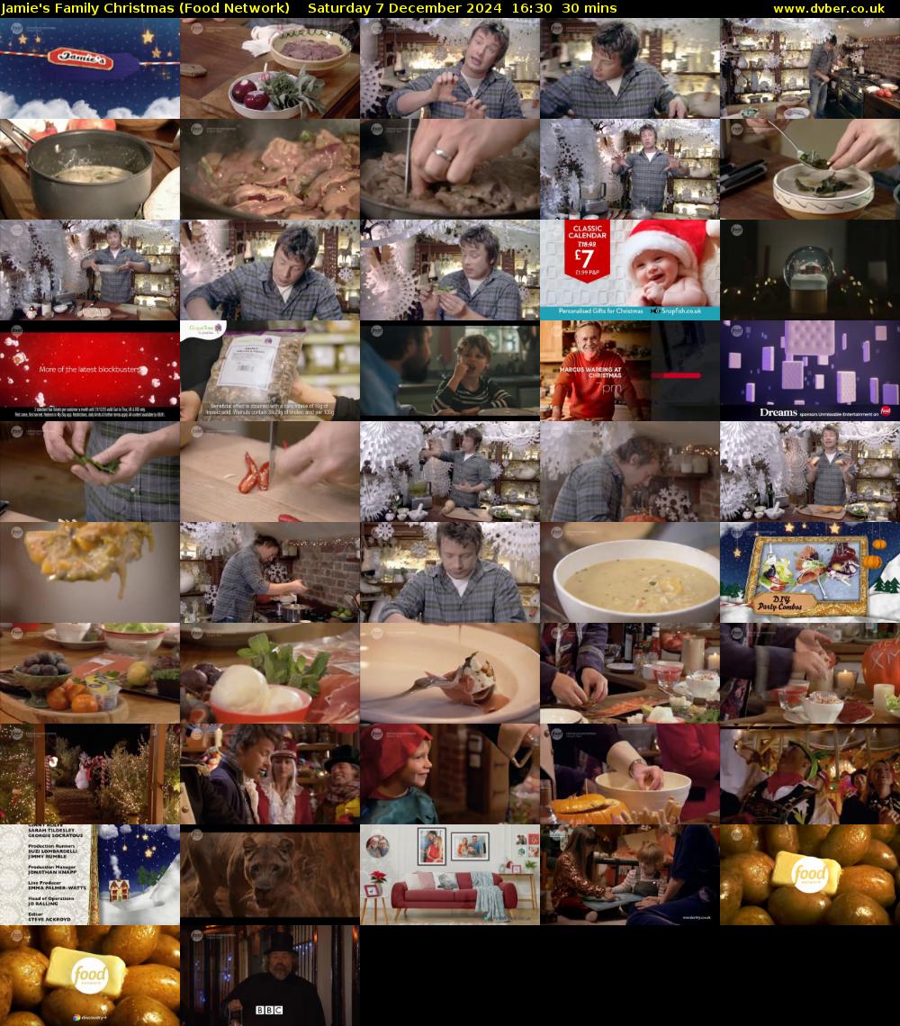 Jamie's Family Christmas (Food Network) Saturday 7 December 2024 16:30 - 17:00