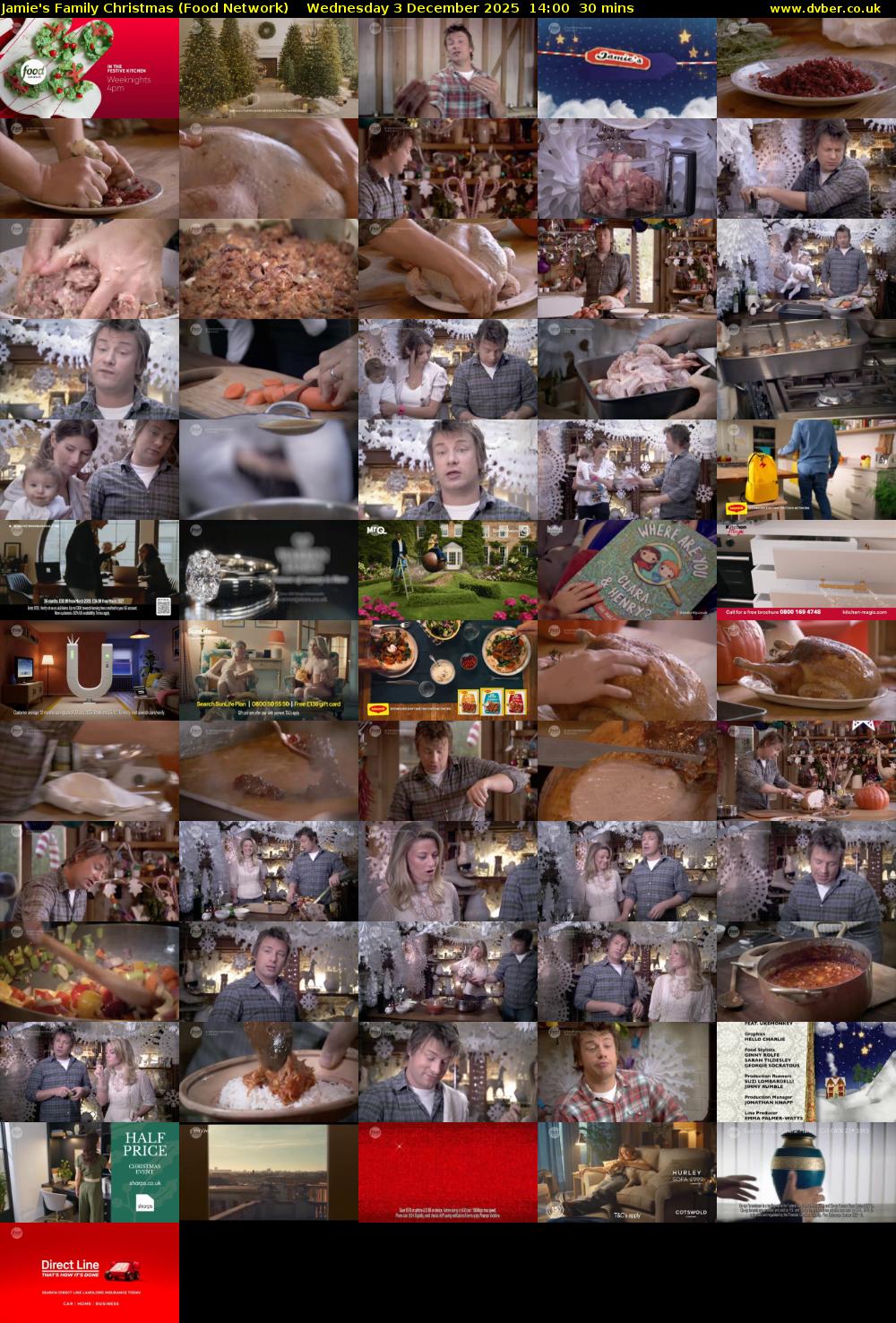 Jamie's Family Christmas (Food Network) Wednesday 3 December 2025 14:00 - 14:30