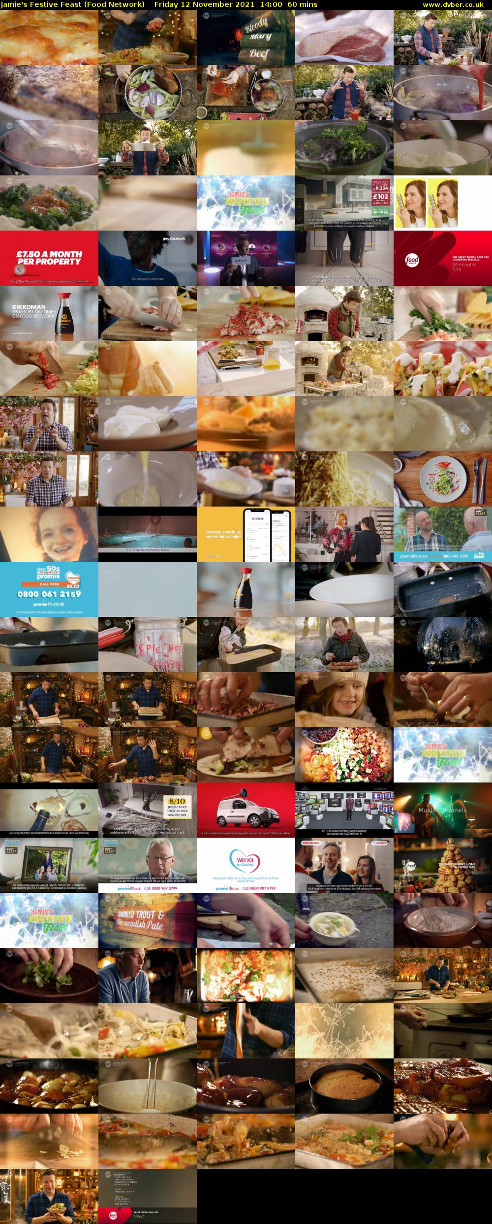Jamie's Festive Feast (Food Network) Friday 12 November 2021 14:00 - 15:00