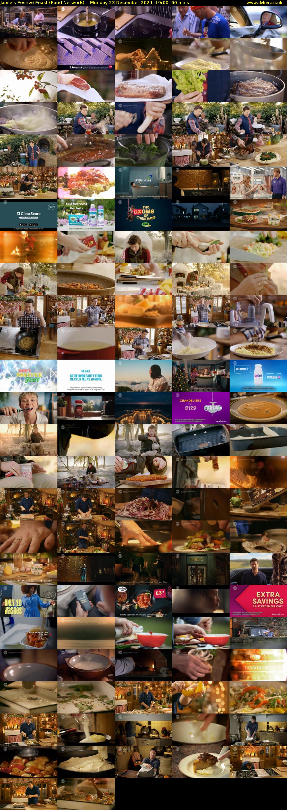 Jamie's Festive Feast (Food Network) Monday 23 December 2024 19:00 - 20:00