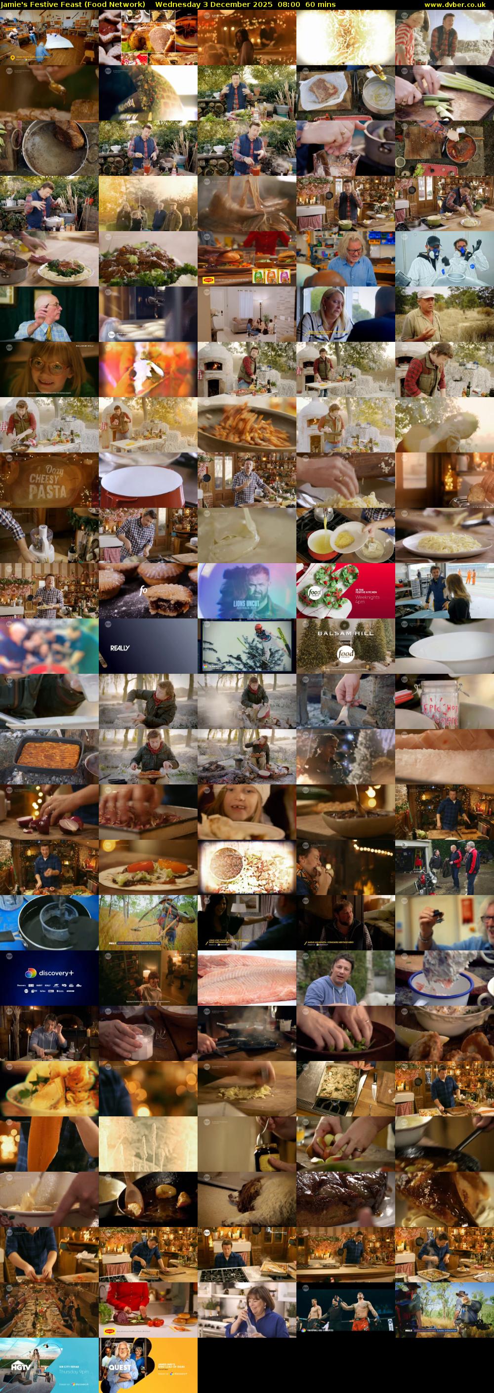 Jamie's Festive Feast (Food Network) Wednesday 3 December 2025 08:00 - 09:00