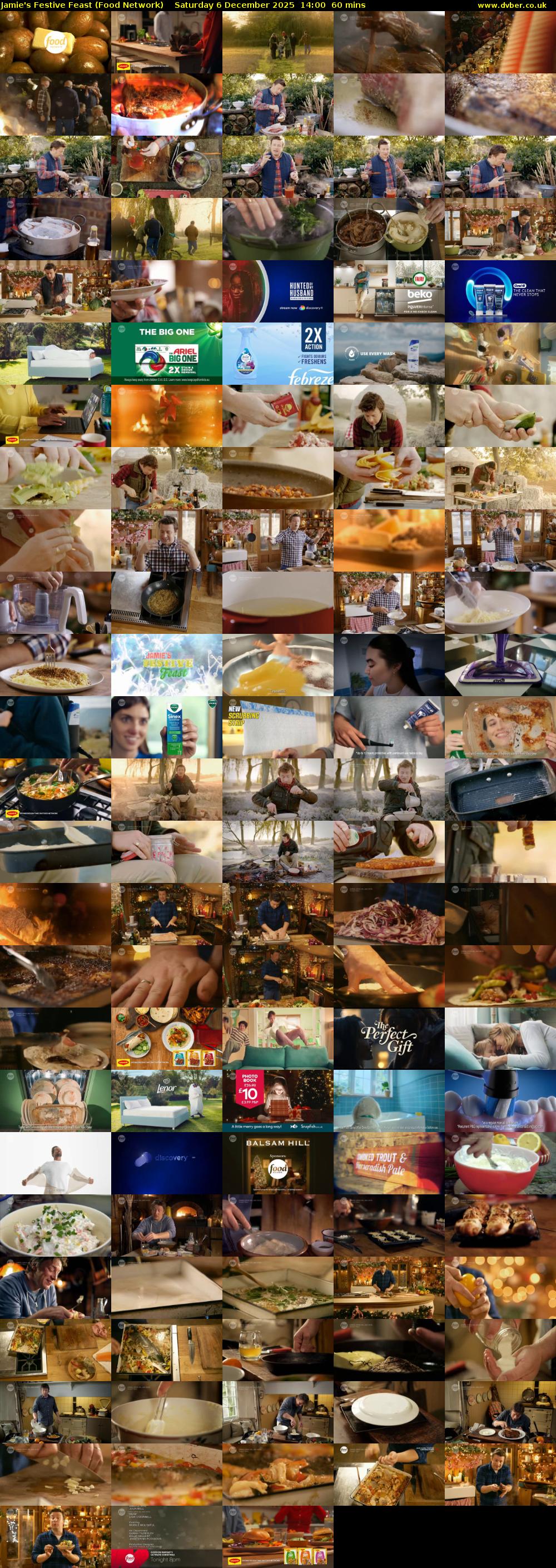 Jamie's Festive Feast (Food Network) Saturday 6 December 2025 14:00 - 15:00