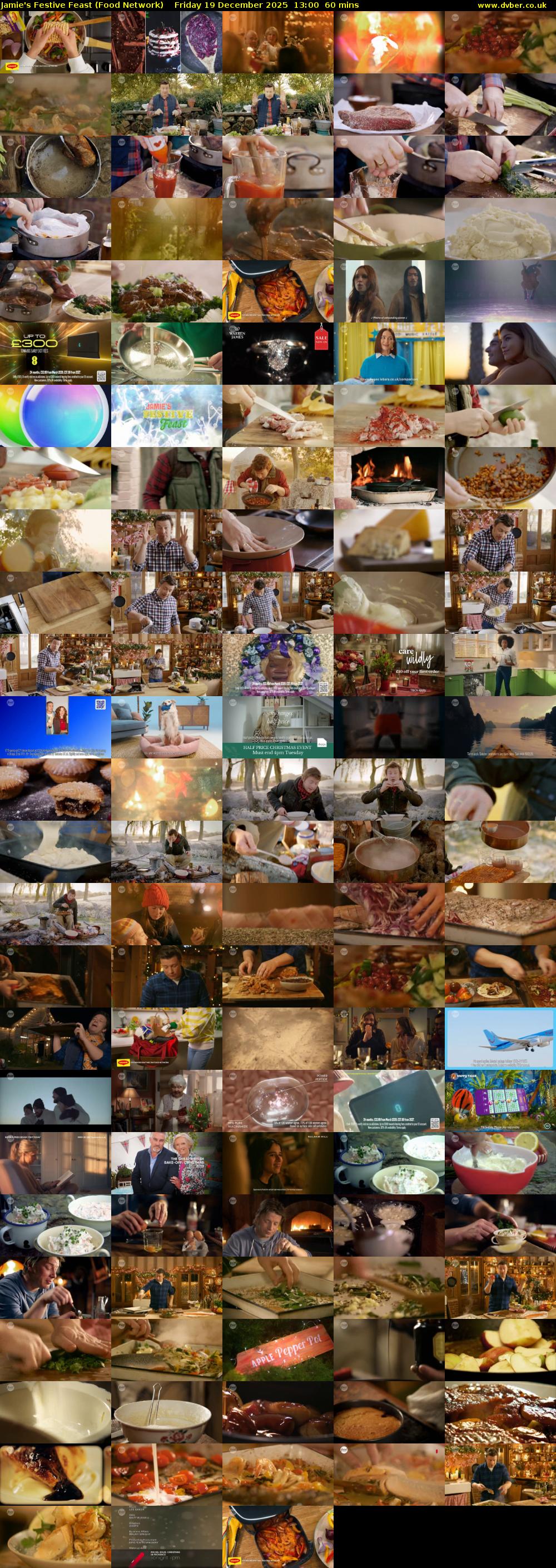 Jamie's Festive Feast (Food Network) Friday 19 December 2025 13:00 - 14:00