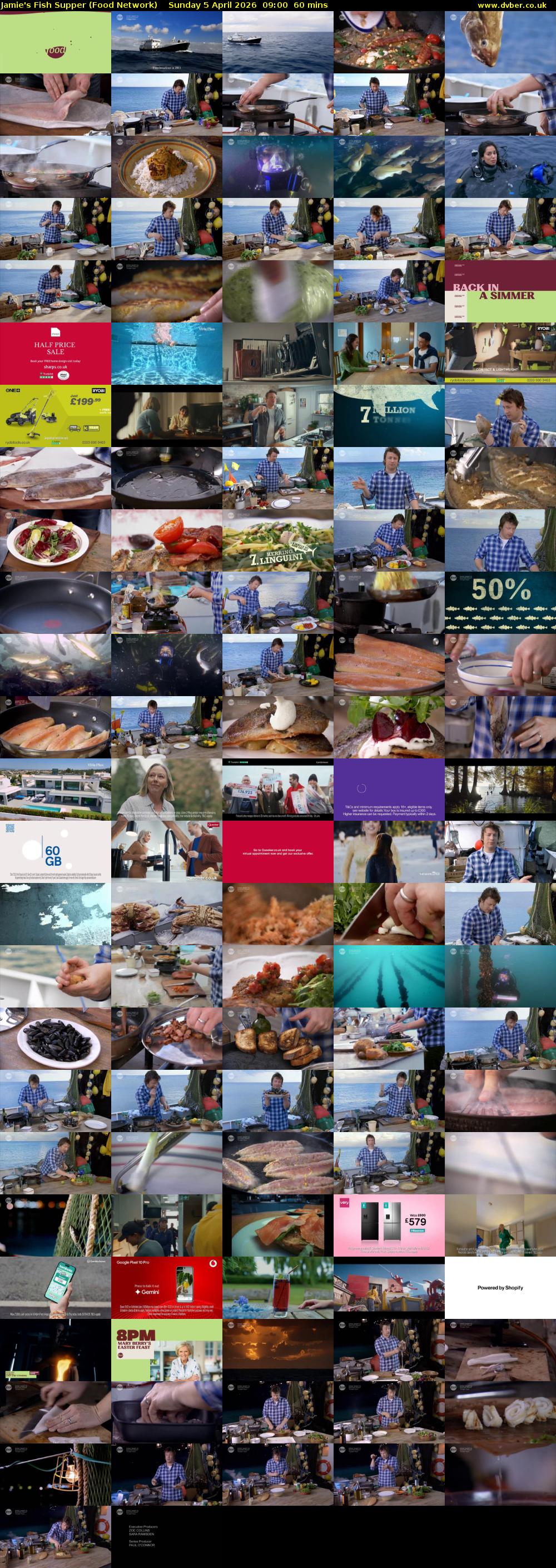 Jamie's Fish Supper (Food Network) Sunday 5 April 2026 09:00 - 10:00