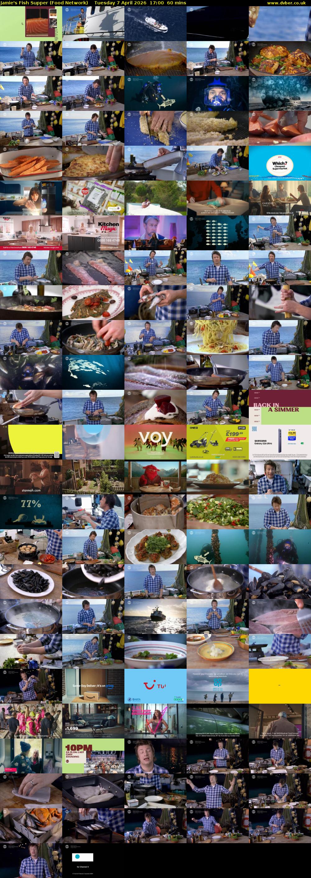 Jamie's Fish Supper (Food Network) Tuesday 7 April 2026 17:00 - 18:00