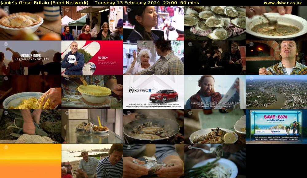 Jamie's Great Britain (Food Network) Tuesday 13 February 2024 22:00 - 23:00