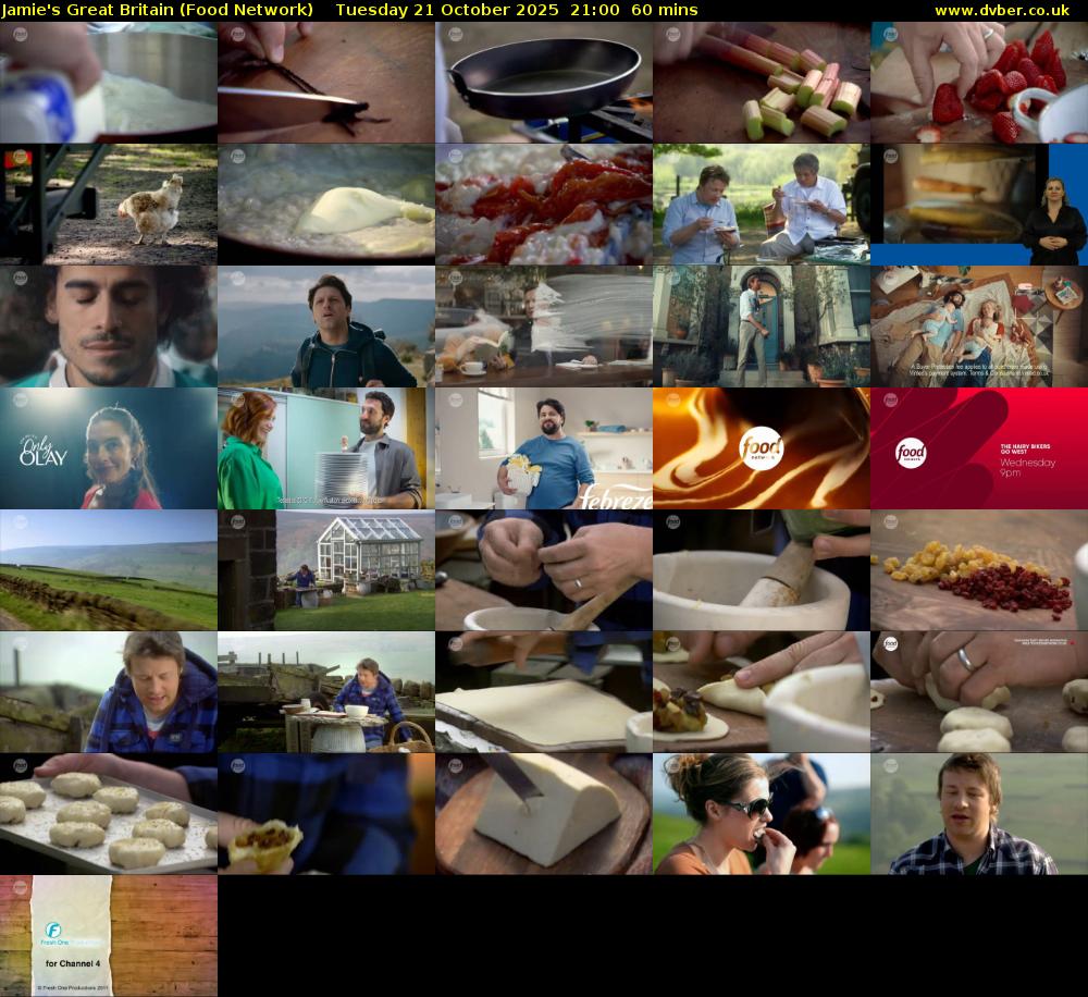 Jamie's Great Britain (Food Network) Tuesday 21 October 2025 21:00 - 22:00