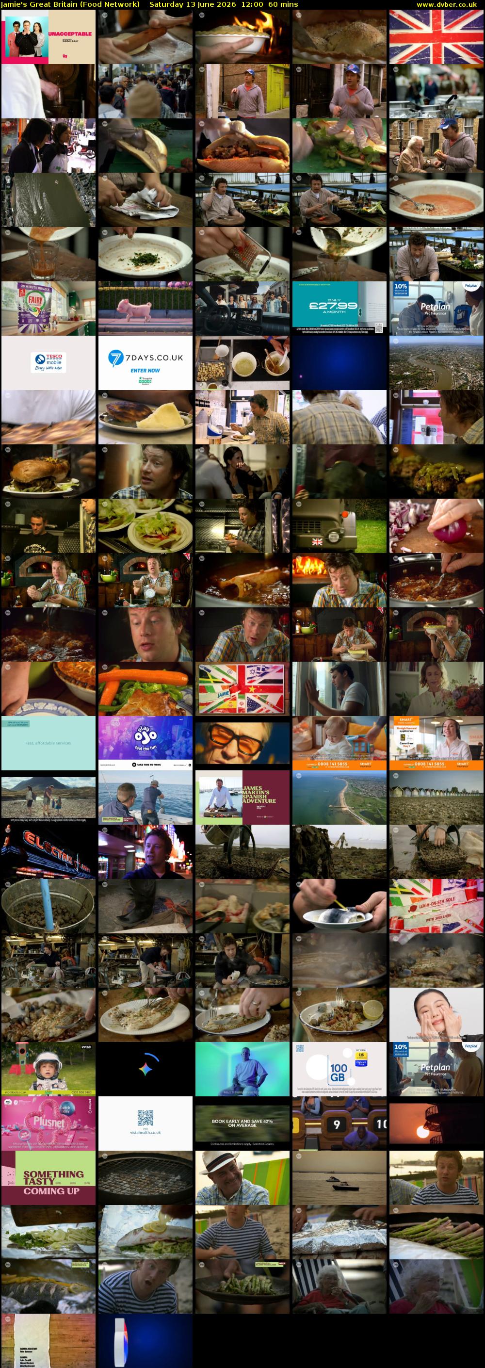 Jamie's Great Britain (Food Network) Saturday 13 June 2026 12:00 - 13:00