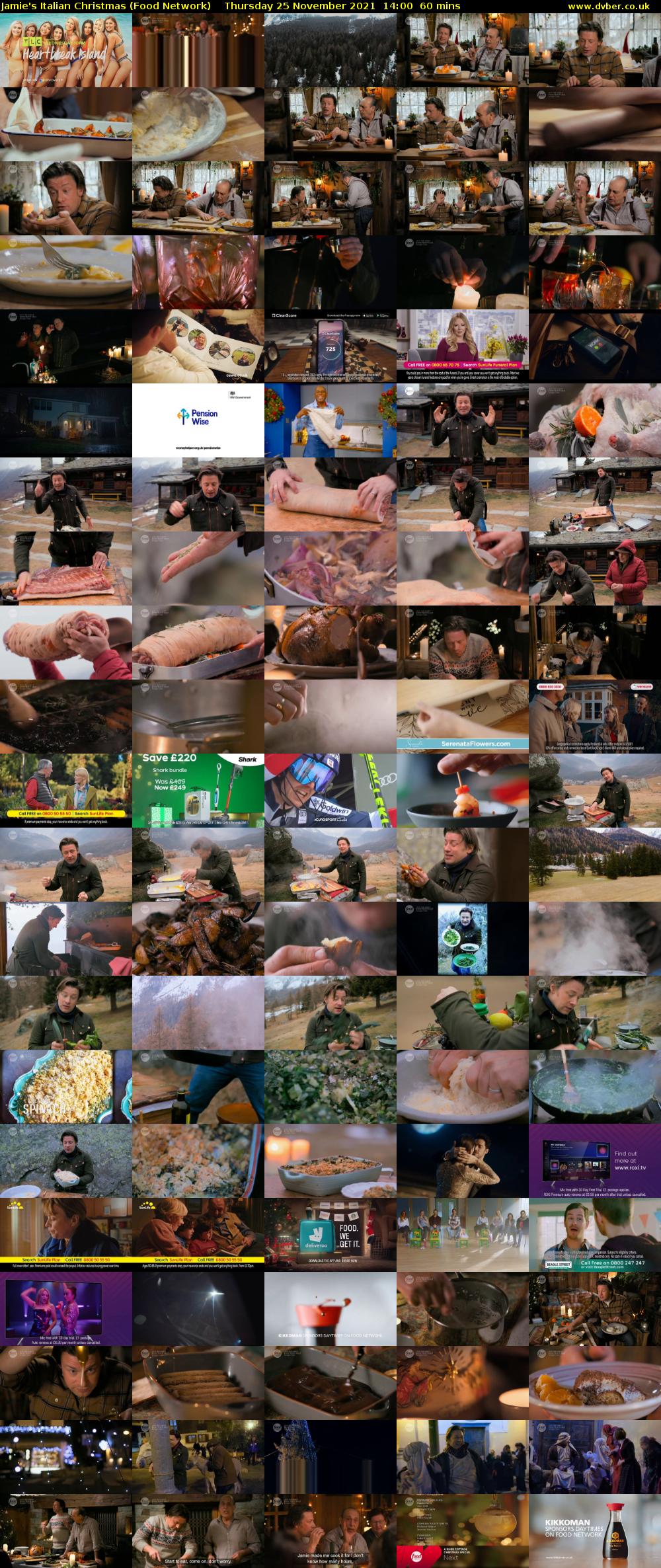 Jamie's Italian Christmas (Food Network) Thursday 25 November 2021 14:00 - 15:00