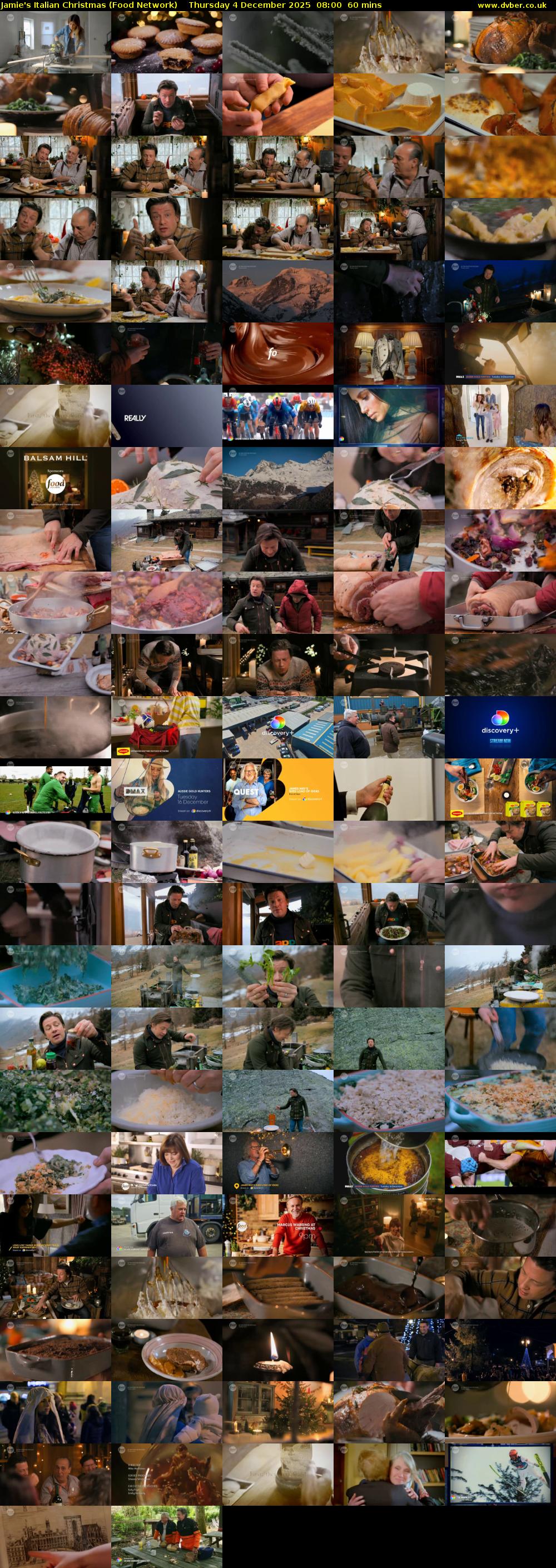 Jamie's Italian Christmas (Food Network) Thursday 4 December 2025 08:00 - 09:00