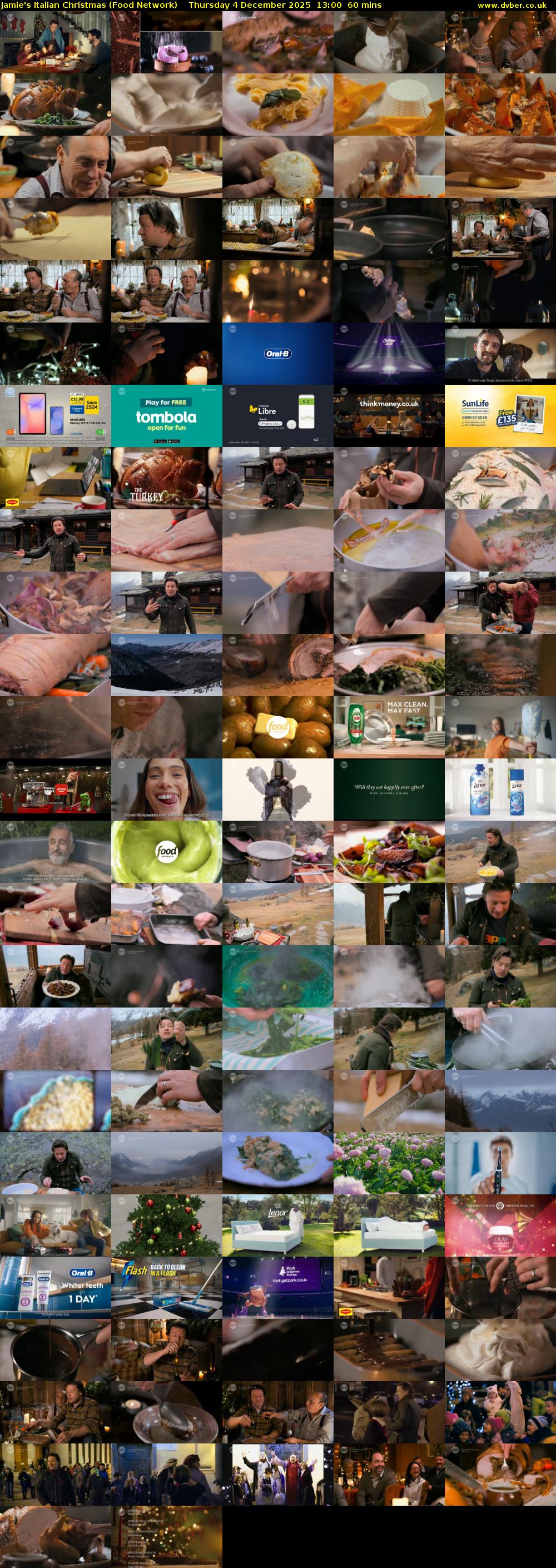 Jamie's Italian Christmas (Food Network) Thursday 4 December 2025 13:00 - 14:00