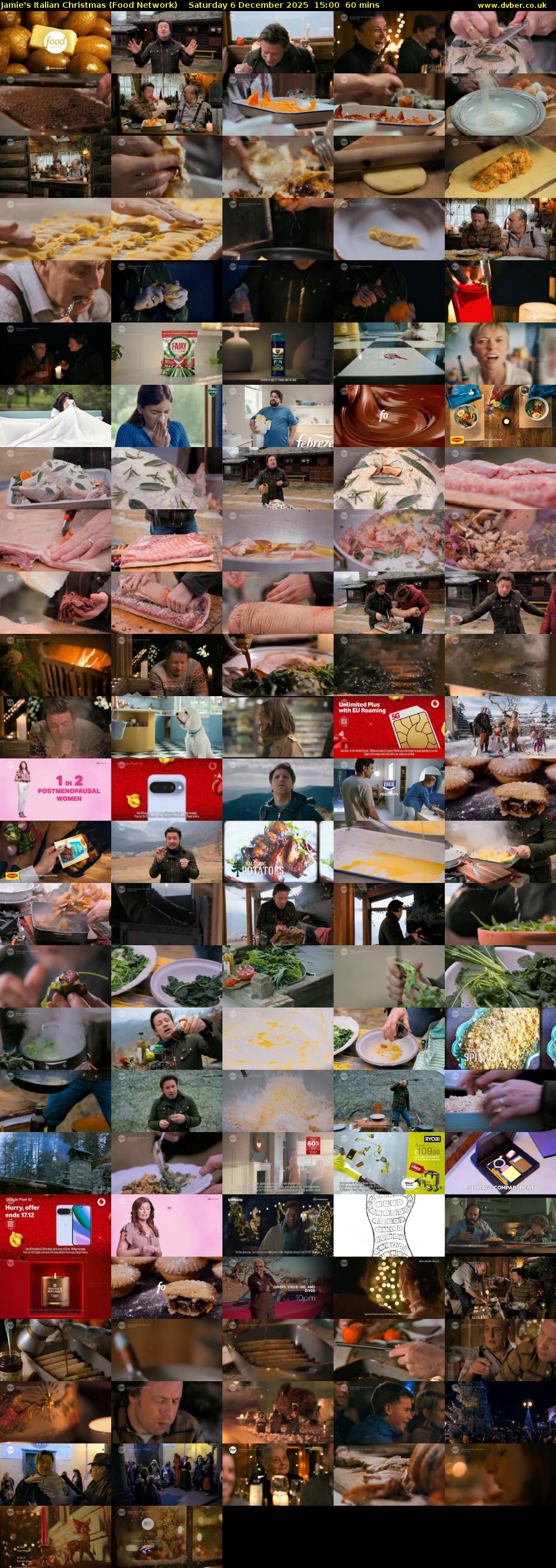 Jamie's Italian Christmas (Food Network) Saturday 6 December 2025 15:00 - 16:00