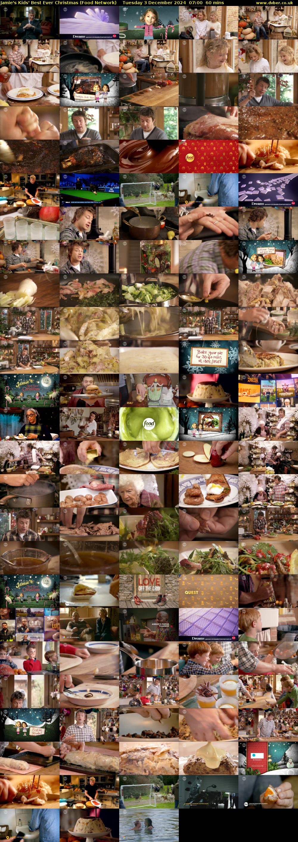 Jamie's Kids' Best Ever Christmas (Food Network) Tuesday 3 December 2024 07:00 - 08:00