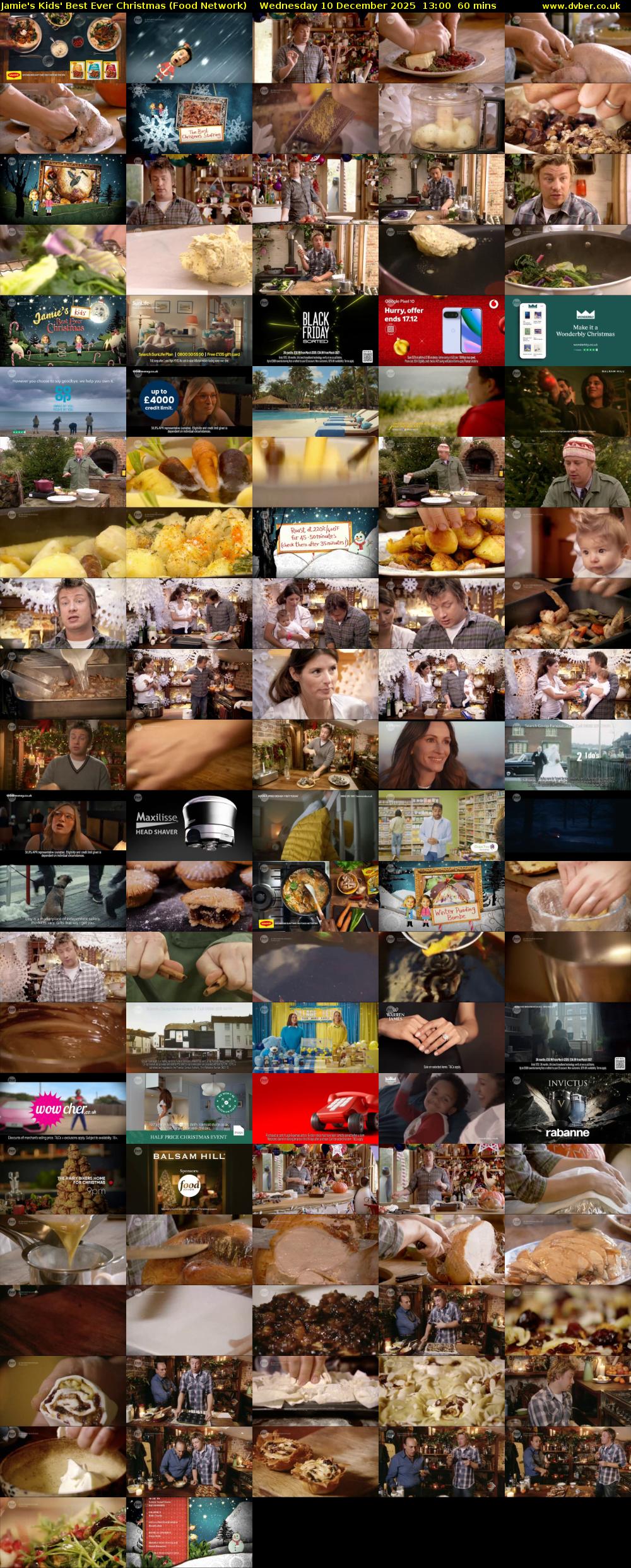 Jamie's Kids' Best Ever Christmas (Food Network) Wednesday 10 December 2025 13:00 - 14:00