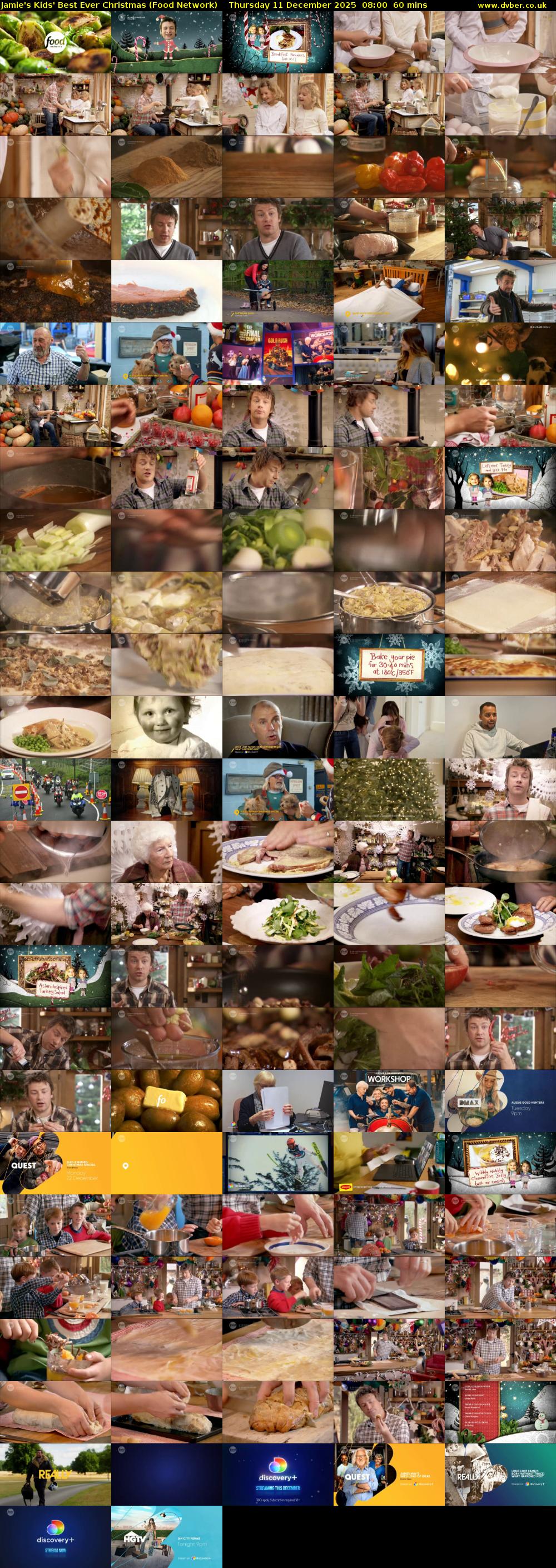 Jamie's Kids' Best Ever Christmas (Food Network) Thursday 11 December 2025 08:00 - 09:00