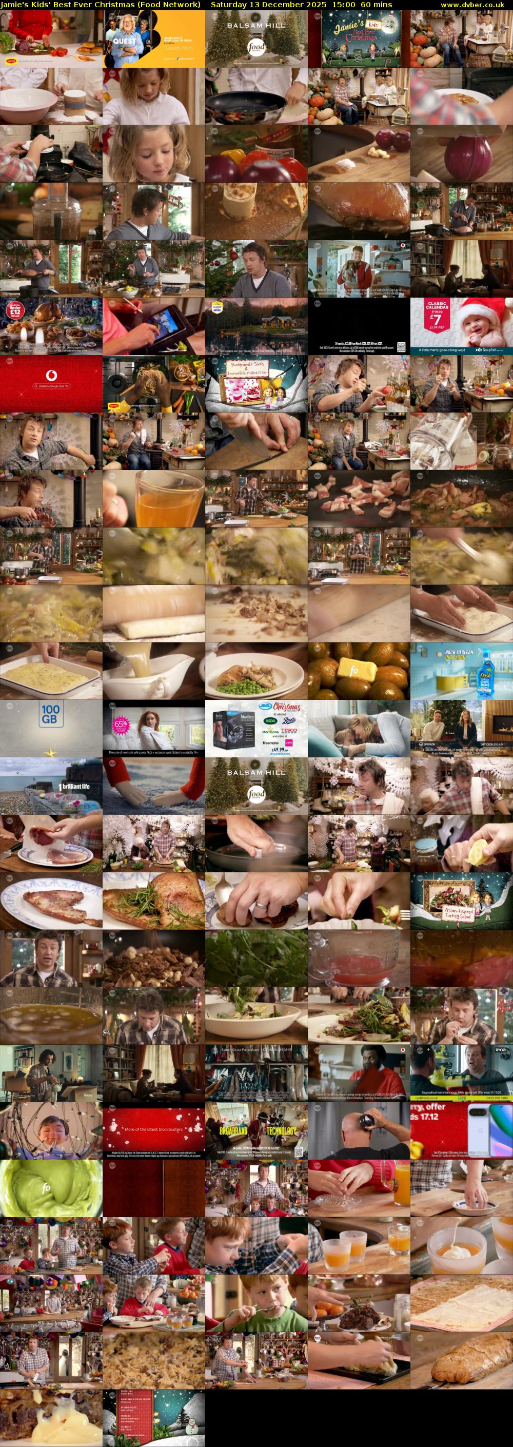 Jamie's Kids' Best Ever Christmas (Food Network) Saturday 13 December 2025 15:00 - 16:00