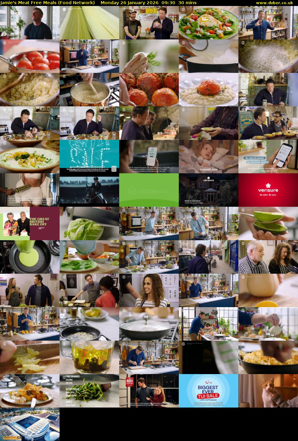 Jamie's Meat Free Meals (Food Network) Monday 26 January 2026 09:30 - 10:00