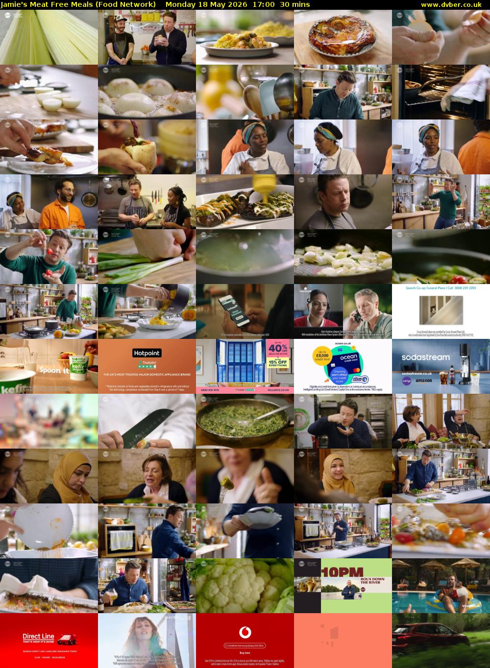 Jamie's Meat Free Meals (Food Network) Monday 18 May 2026 17:00 - 17:30