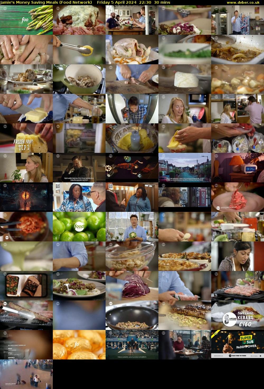 Jamie's Money Saving Meals (Food Network) Friday 5 April 2024 22:30 - 23:00