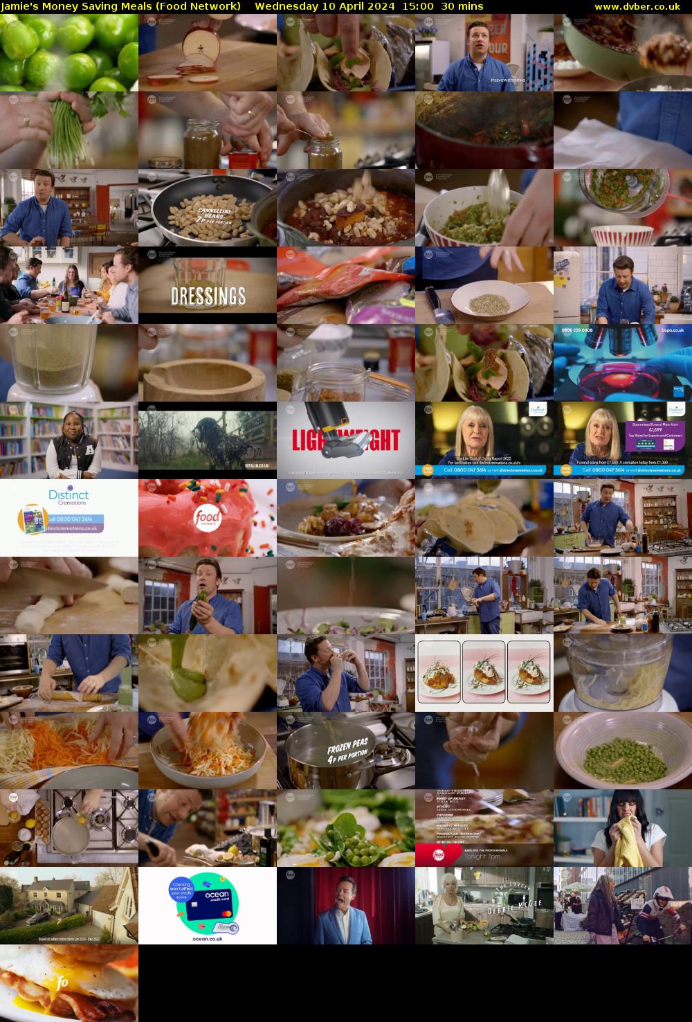 Jamie's Money Saving Meals (Food Network) Wednesday 10 April 2024 15:00 - 15:30