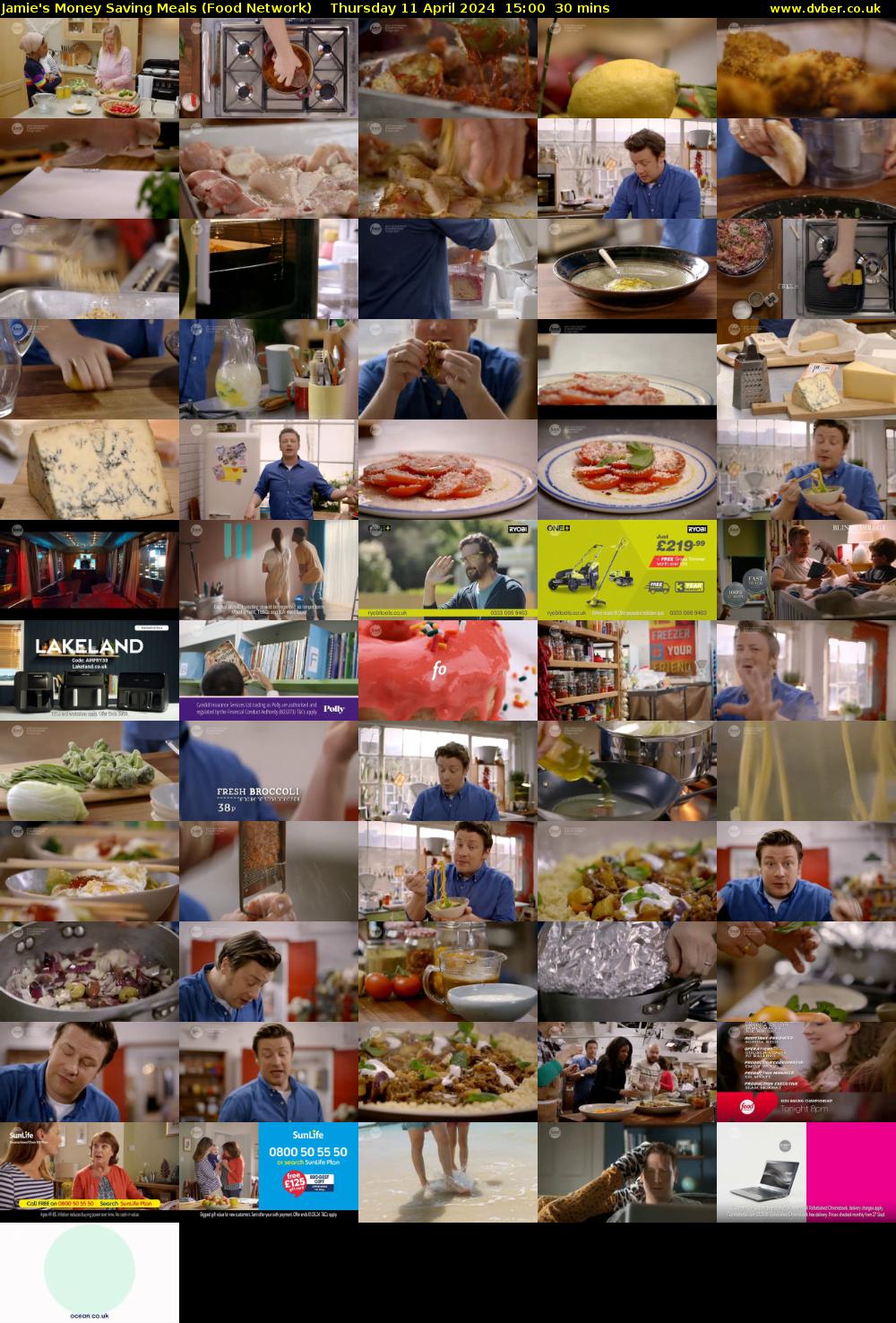 Jamie's Money Saving Meals (Food Network) Thursday 11 April 2024 15:00 - 15:30