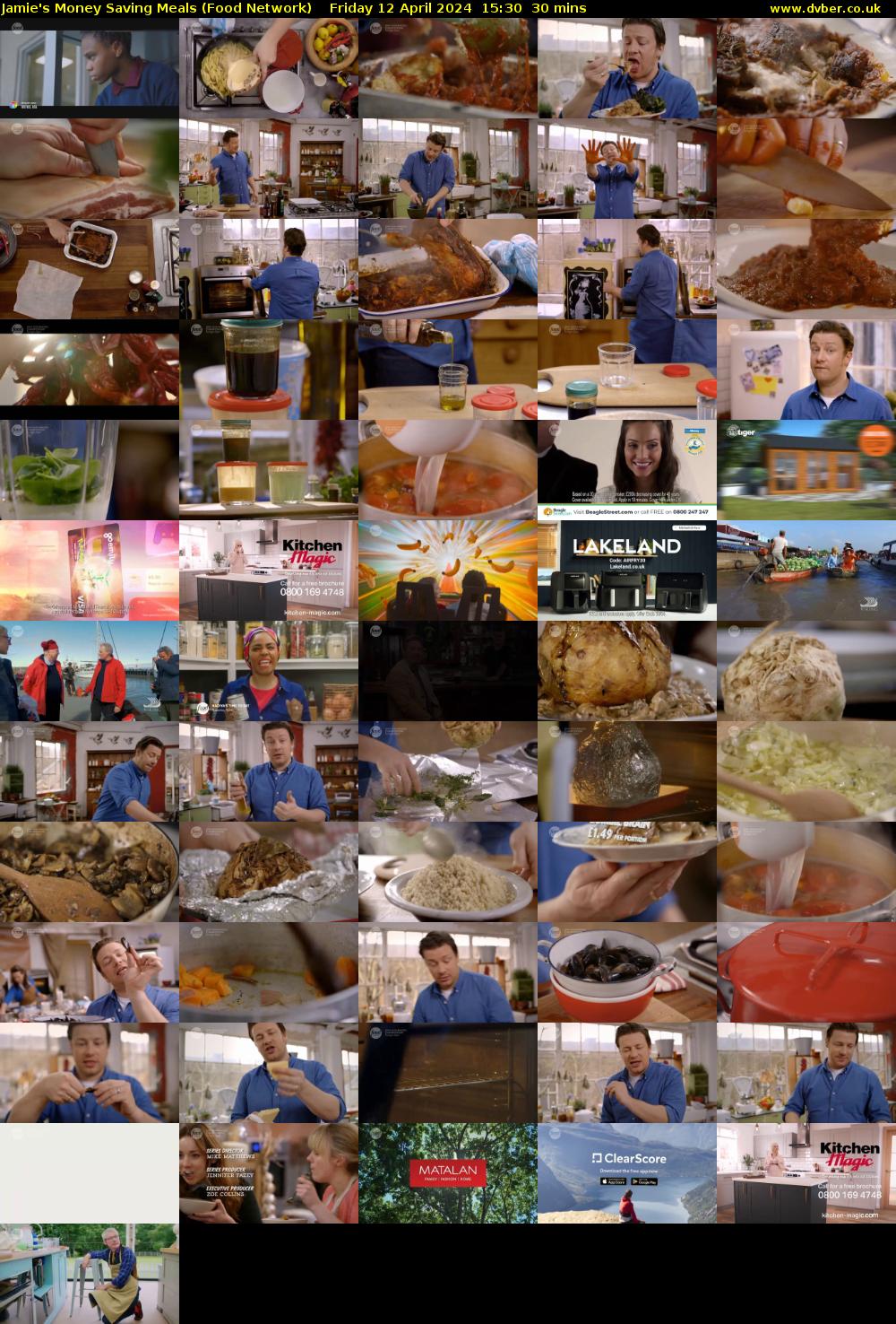 Jamie's Money Saving Meals (Food Network) Friday 12 April 2024 15:30 - 16:00