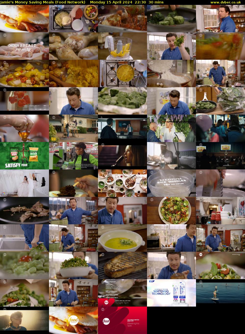 Jamie's Money Saving Meals (Food Network) Monday 15 April 2024 22:30 - 23:00