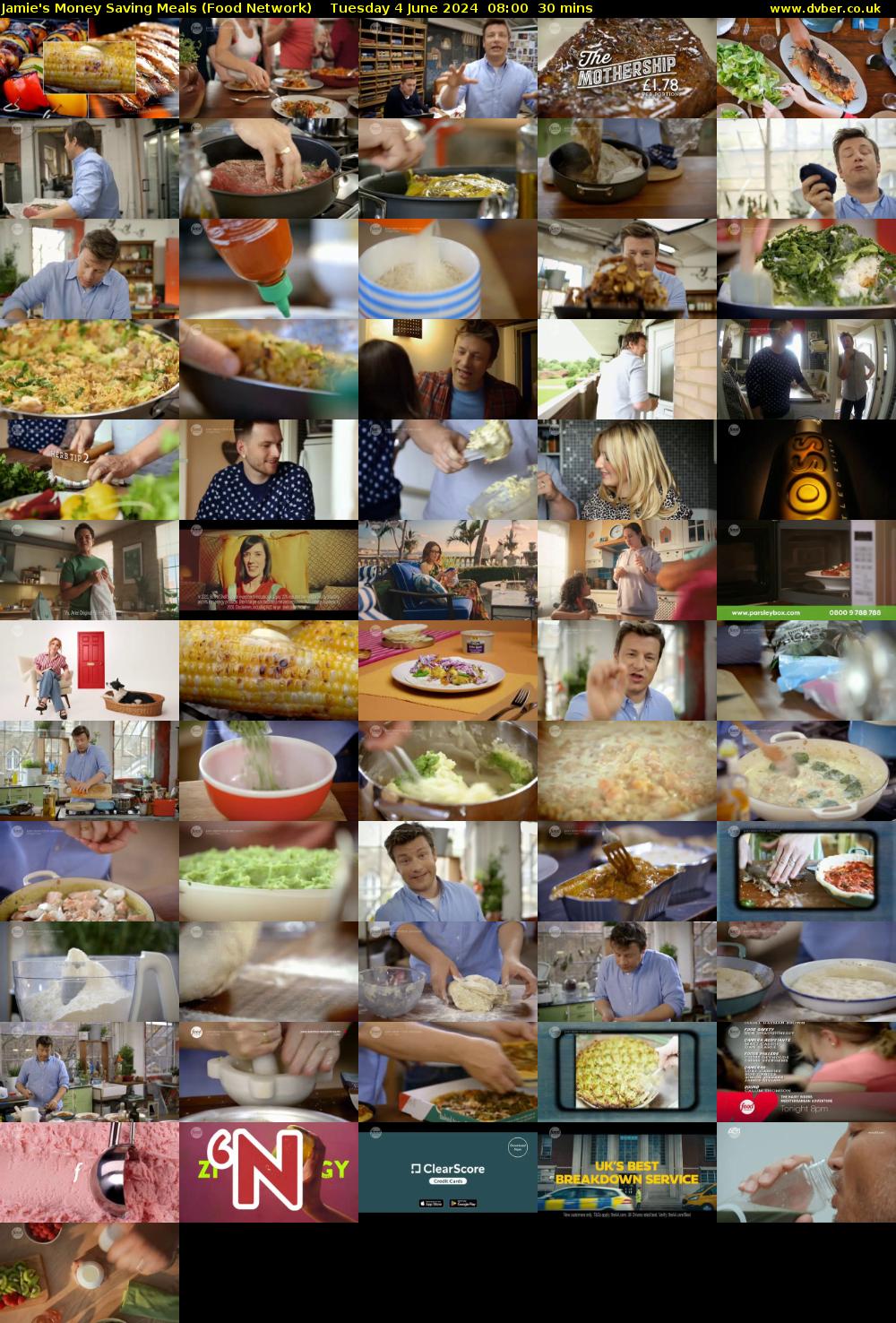 Jamie's Money Saving Meals (Food Network) Tuesday 4 June 2024 08:00 - 08:30