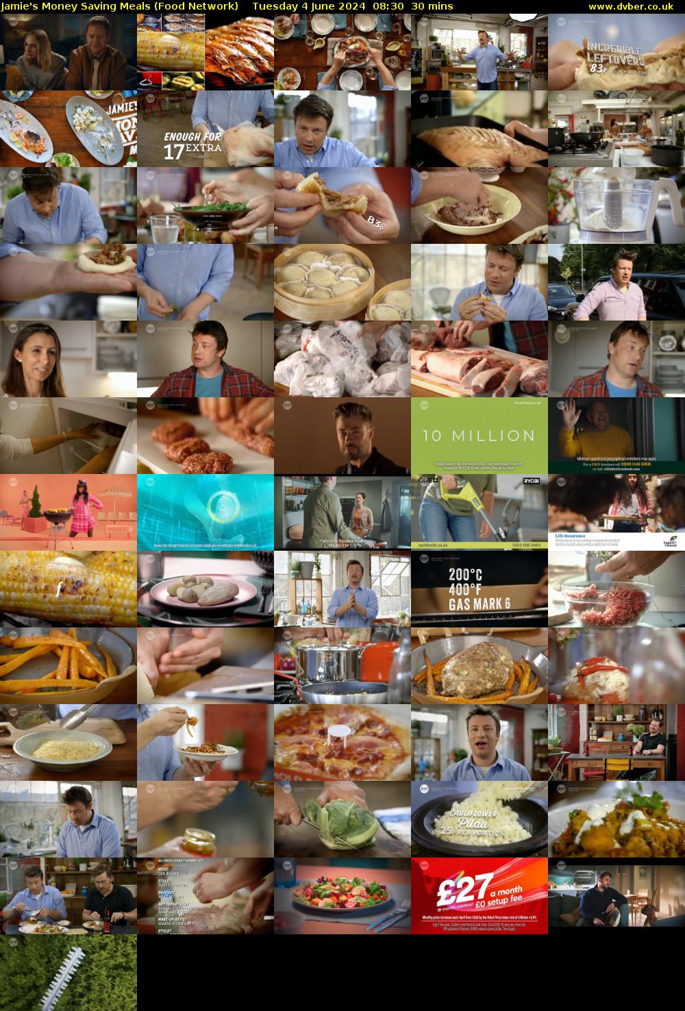 Jamie's Money Saving Meals (Food Network) Tuesday 4 June 2024 08:30 - 09:00