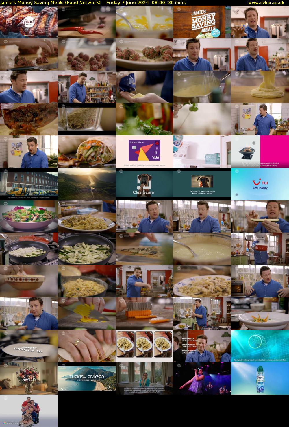 Jamie's Money Saving Meals (Food Network) Friday 7 June 2024 08:00 - 08:30