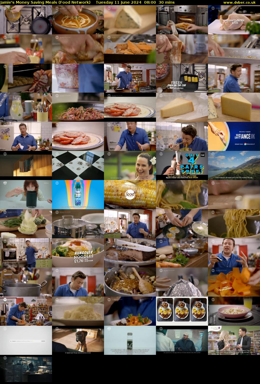 Jamie's Money Saving Meals (Food Network) Tuesday 11 June 2024 08:00 - 08:30