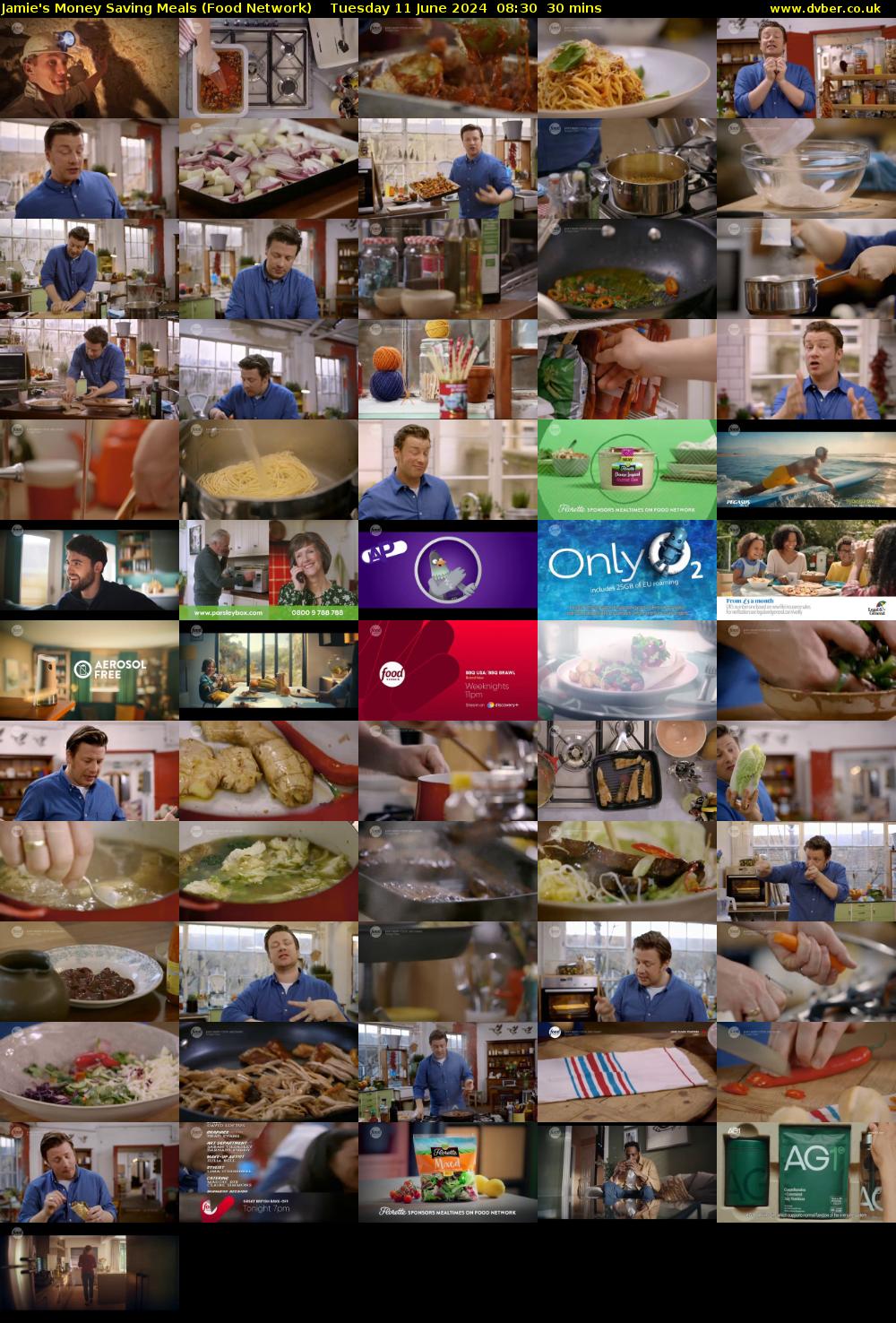 Jamie's Money Saving Meals (Food Network) Tuesday 11 June 2024 08:30 - 09:00