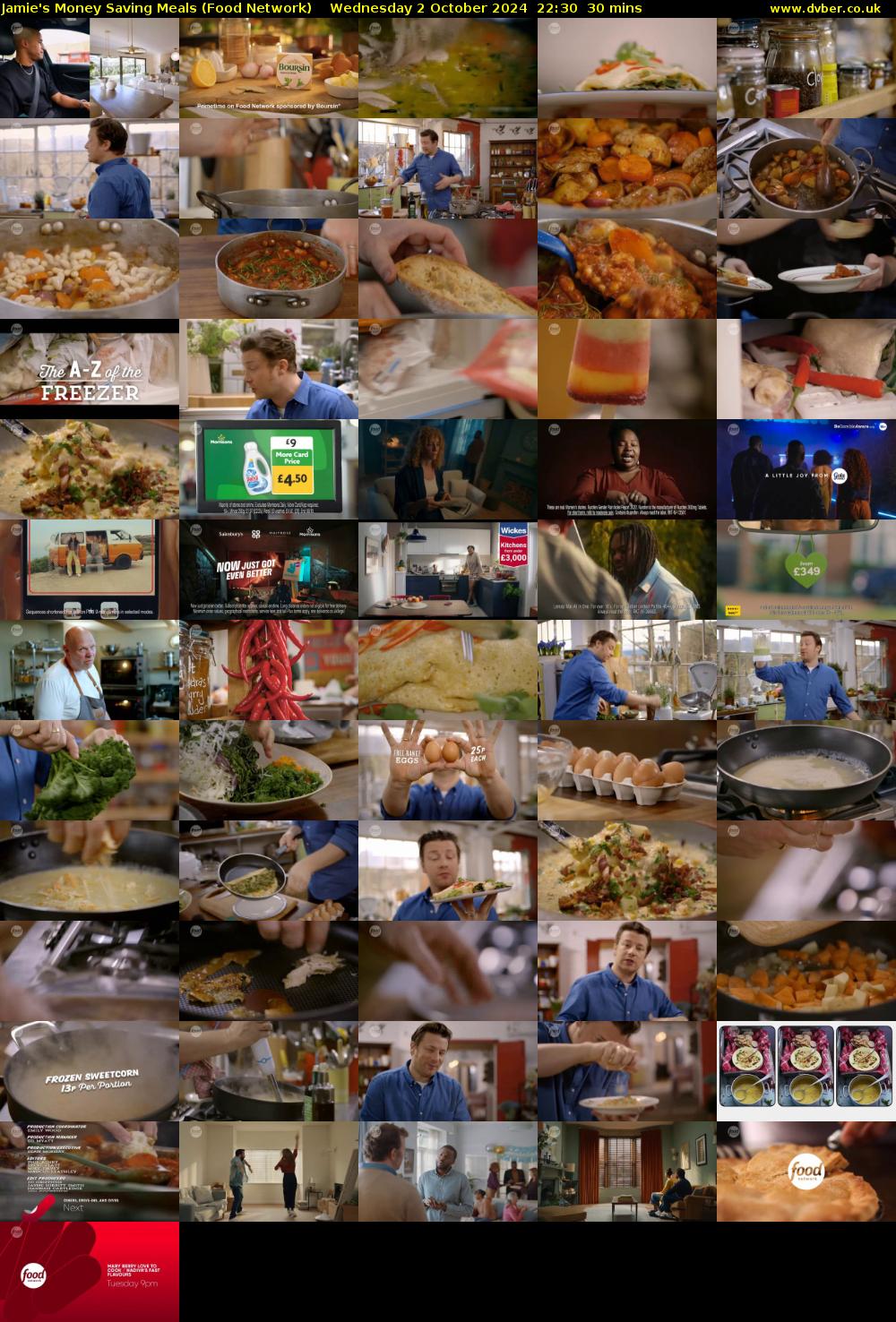 Jamie's Money Saving Meals (Food Network) Wednesday 2 October 2024 22:30 - 23:00