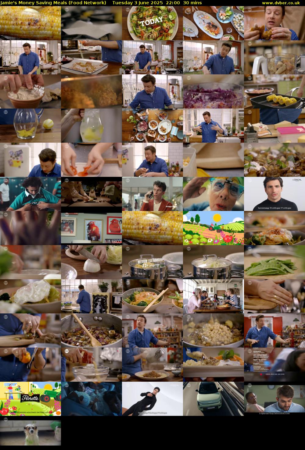 Jamie's Money Saving Meals (Food Network) Tuesday 3 June 2025 22:00 - 22:30