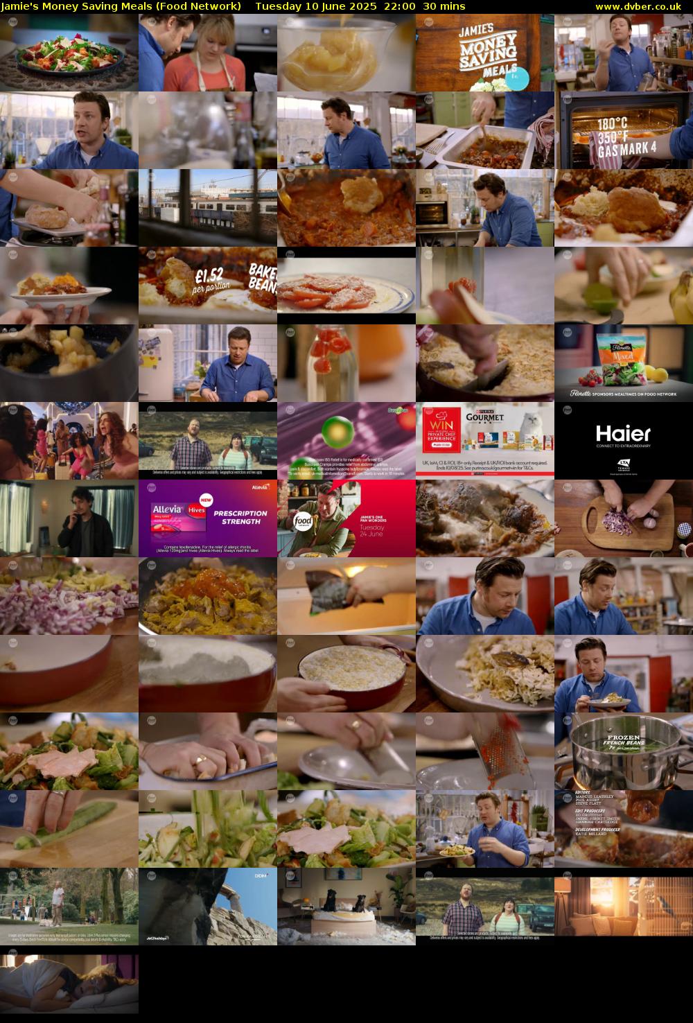 Jamie's Money Saving Meals (Food Network) Tuesday 10 June 2025 22:00 - 22:30