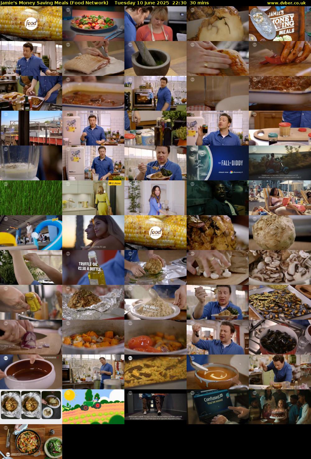 Jamie's Money Saving Meals (Food Network) Tuesday 10 June 2025 22:30 - 23:00